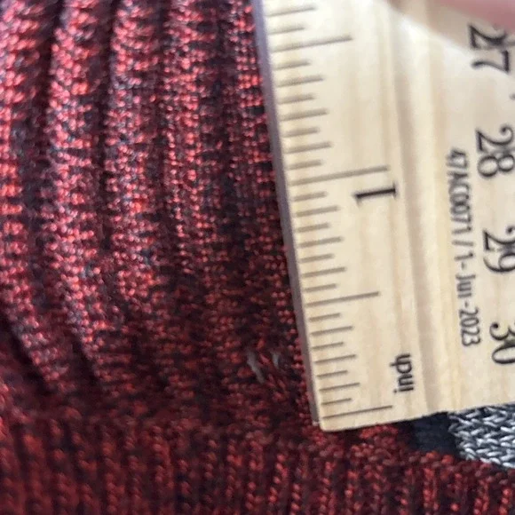 Silversilk Knit Sweater Jacket 4XL Elbow Patches Pockets Full Zip Red Vintage